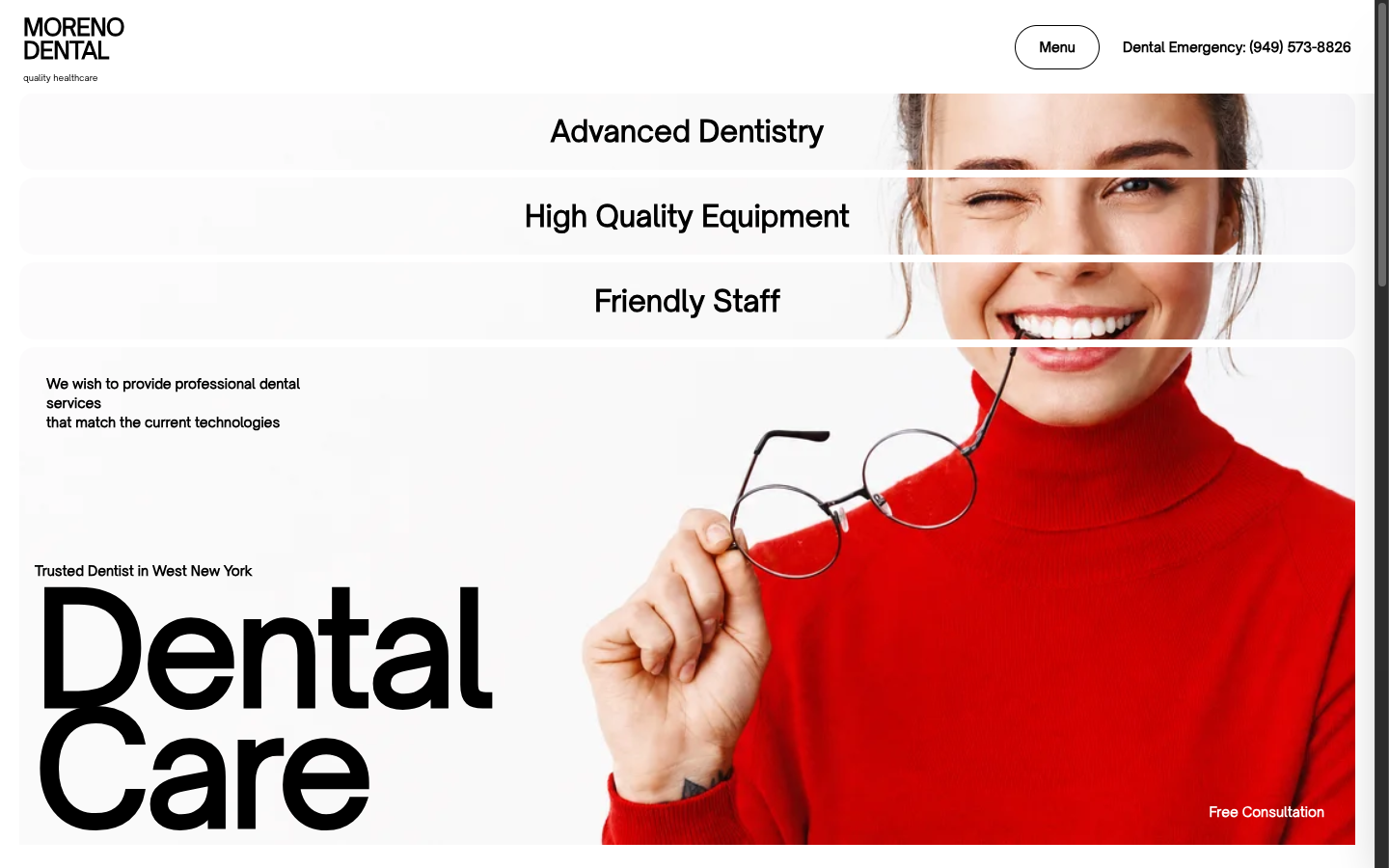 Moreno Dental project showcase